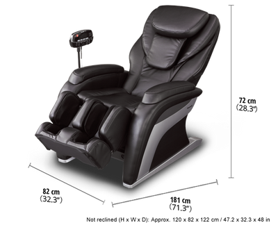 demo unit-Panasonic EPMA10K Contemporary Lounger Chair with Traditional Massage Techniques - BLACK
