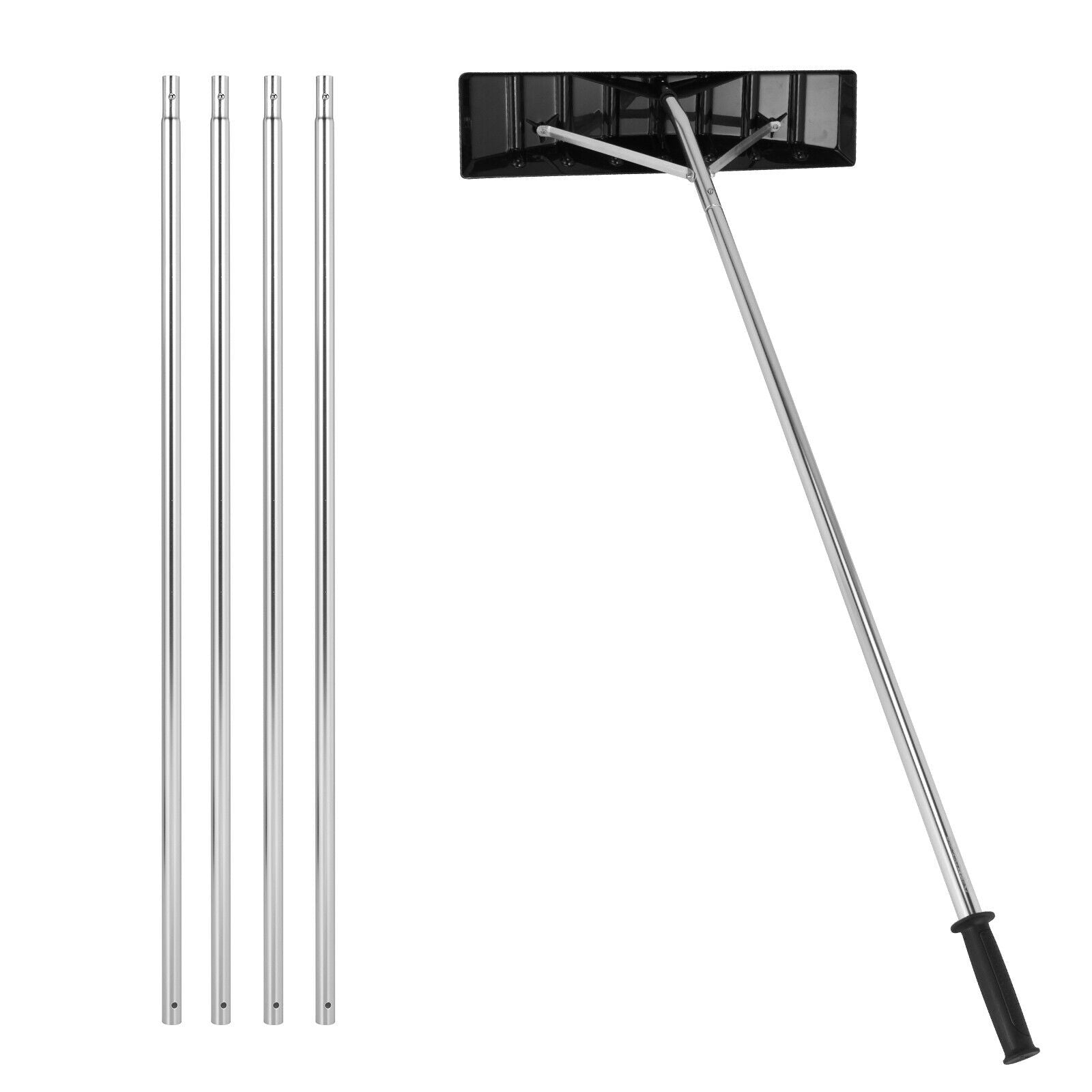 20 Feet Extendable Aluminum Snow Roof Rake with Antislip Handle