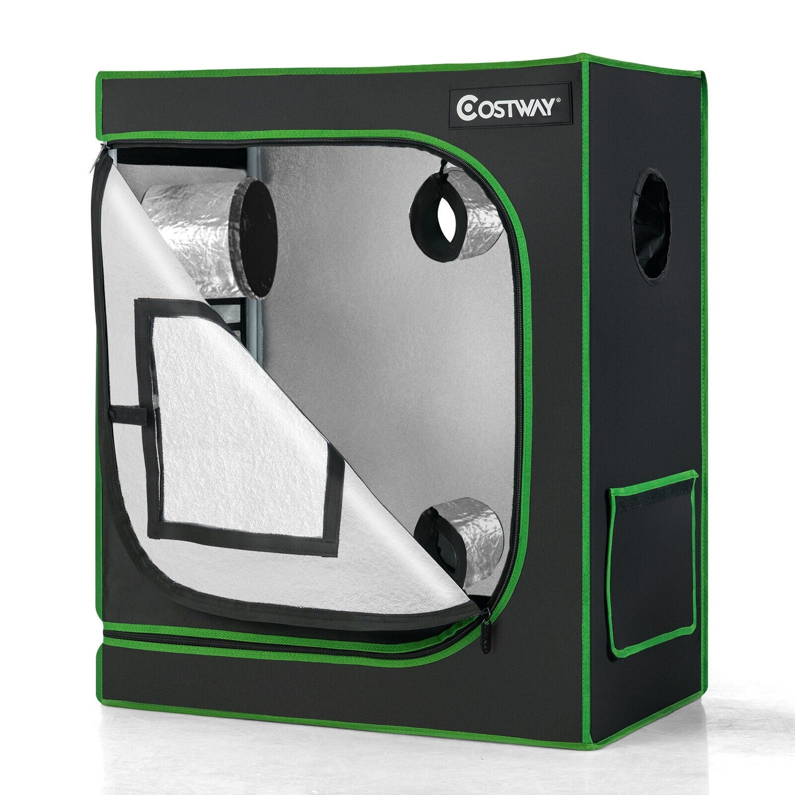 costway grow tent 30 × 18 × 36 Inch Mylar Hydroponic Grow Tent with Observation Window a