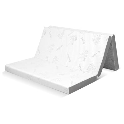 4 Inch Tri-fold Cool Gel Memory Foam Mattress-Full Size - Relaxacare