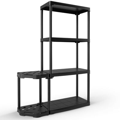 4-Tier Storage Shelf with 2-Tier Organizer for Tool - Relaxacare