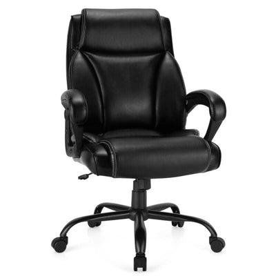 400 Pounds Big and Tall Adjustable High Back Leather Office Chair Task Chair - Relaxacare