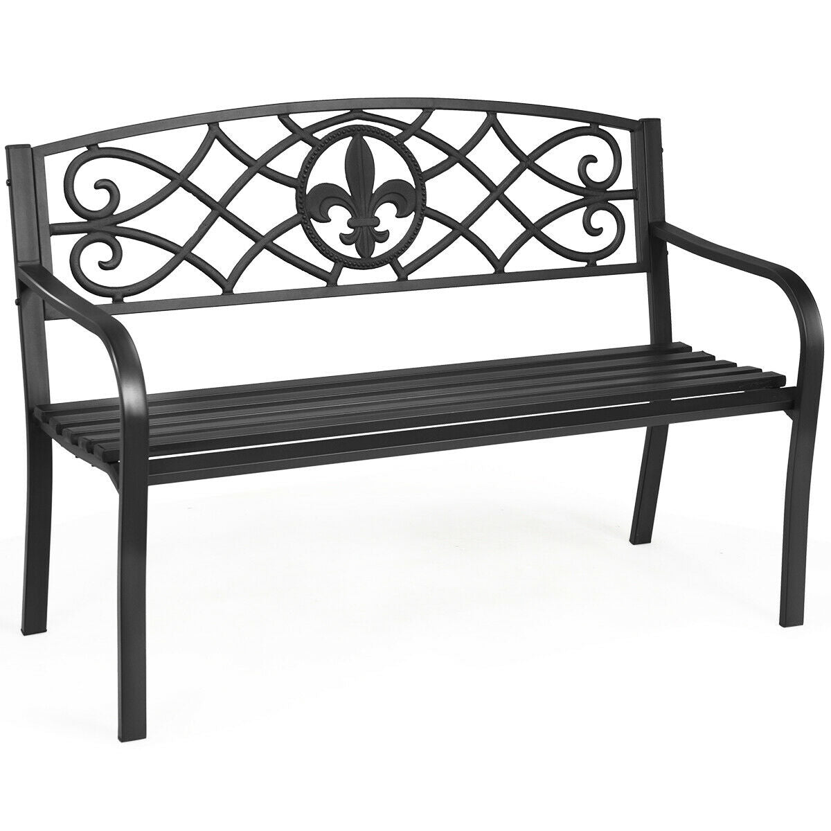 50 Inch Patio HeavyDuty Metal Garden Bench