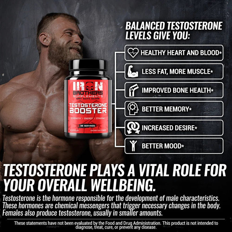 Amazon Best Seller-Iron Brothers - TESTOSTERONE BOOSTER SUPPLEMENT - Relaxacare