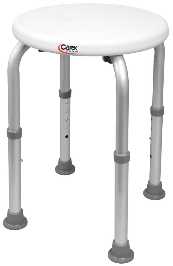 CAREX Adjustable Round Compact Shower Stool