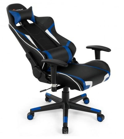 COSTWAY - Reclining Swivel Massage Gaming Chair with Lumbar Support - Relaxacare
