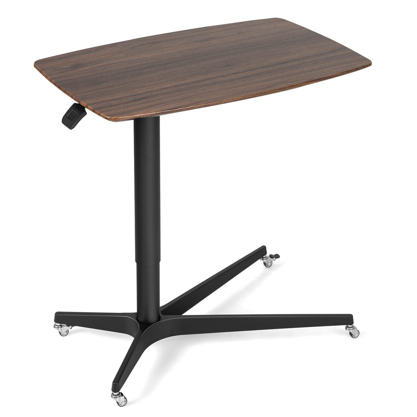 Mobile Standing Desk, Adjustable Height 31.5 inch Stand Up Desk with Wheels for Home Office, Black