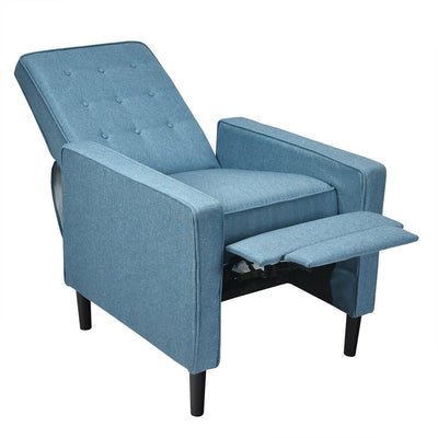 Mid-Century Push Back Recliner Chair -Blue - Relaxacare
