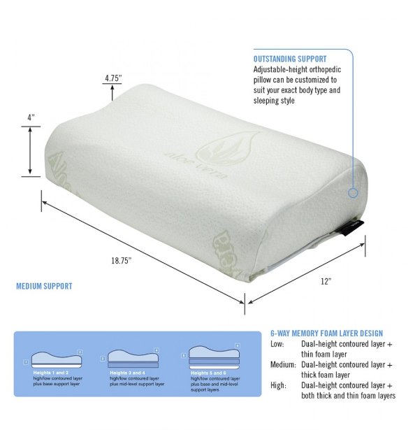 Obusforme 6 hotsell way adjustable pillow