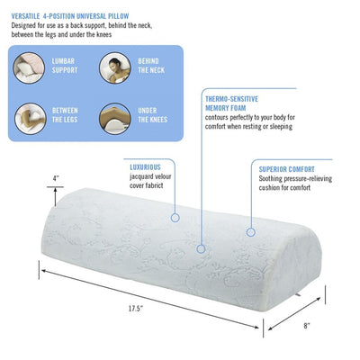 OBUSFORME Memory Foam 4-Position Pillow - Relaxacare