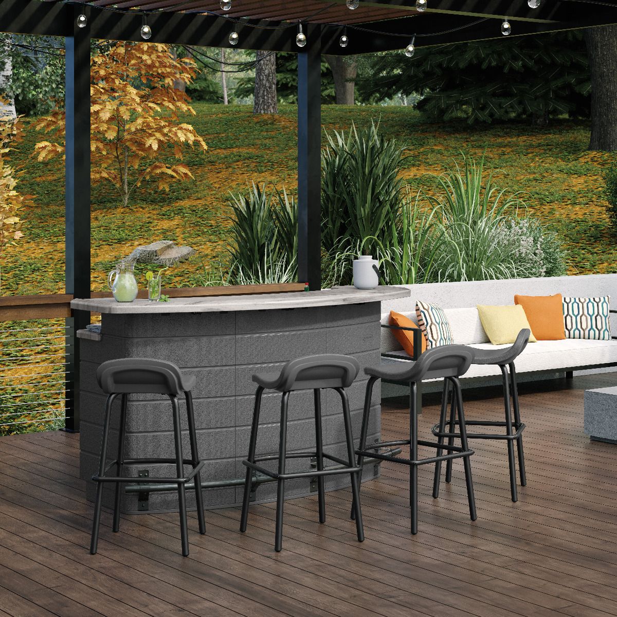 SunCast-Backyard Oasis - Entertaining Bar - Cool Gray