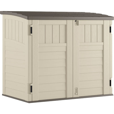 Suncast- Horizontal Shed - Vanilla With Stoney Roof 34 cu. ft. - Relaxacare