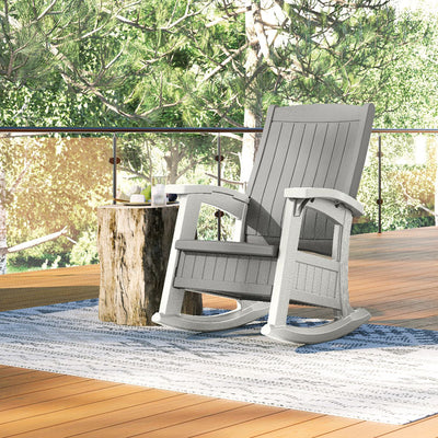 SunCast- Rocking Chair with Storage - Dove Gray - Relaxacare