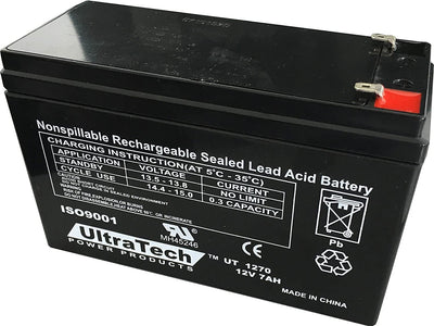 Ultratech 1270 - (High-Capacity) 12vdc/7ah Sealed Lead-Acid Alarm Battery - from Canada to Canada. - Relaxacare