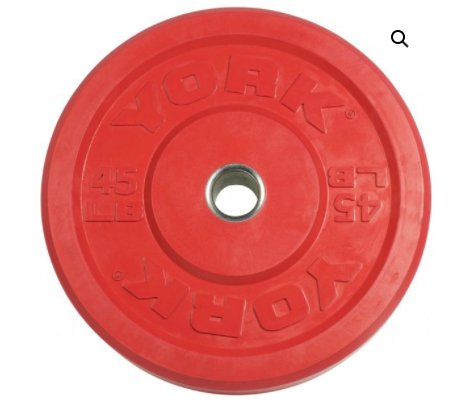 YORK FITNESS - Rubber Training Bumper Plate (Color) - Relaxacare