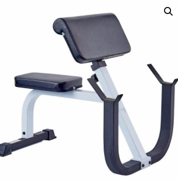 YORK FITNESS - SEATED PREACHER CURLBENCH STS SERIES WHITE - Relaxacare