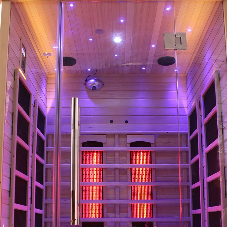PREORDER 2025-Blisspod, Venetian, Full Spectrum Indoor Premium Canadian Hemlock Ultra Low EMF Sauna, 11 Heaters & Chromotherapy, 3 Person