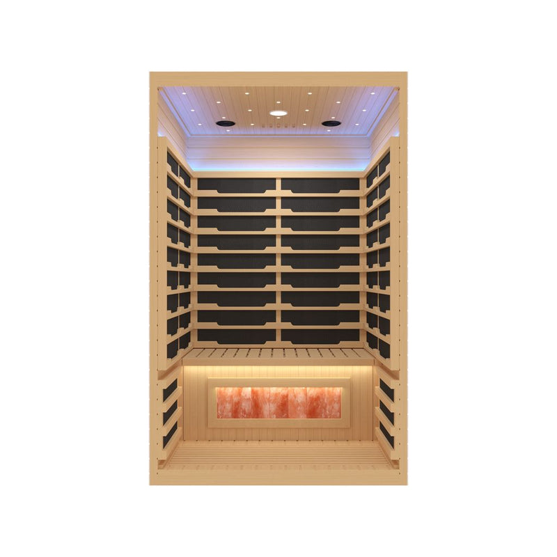 PREORDER OCTOBER 2025 *NEW 2025 Model* Icomfort 2 person Low EMF Infrared Sauna with Himalayan Salt Bar IC43-1860-White