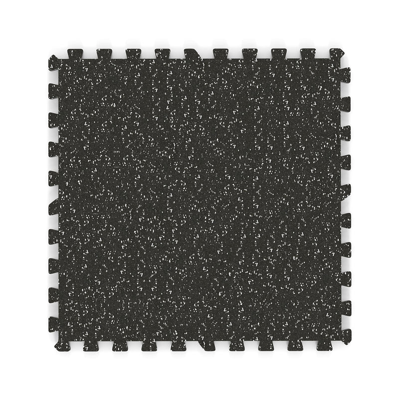 0.79 inch Thick Rubber Top Exercise Mat 48 Sq Ft with Boarders