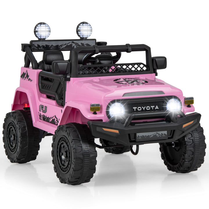 12V 7Ah Licensed Toyota FJ Cruiser Electric Car with Remote Control-Pink