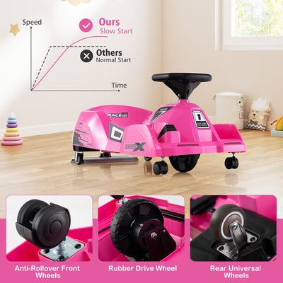 12V Electric Cleaning Go Kart with Detachable Mop and Remote Control-Pink