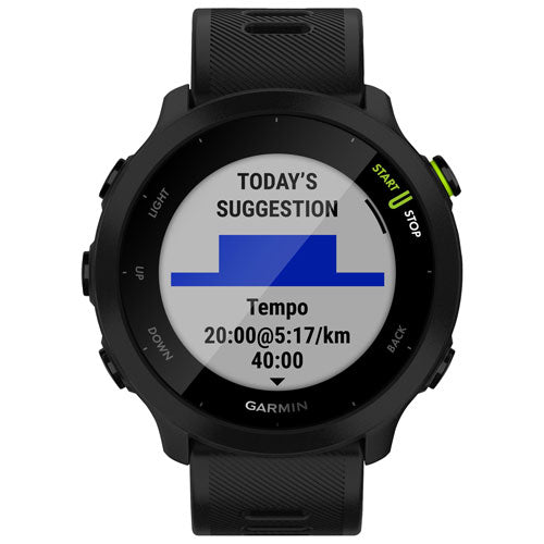*Garmin Forerunner 55, 42mm GPS Running Watch with Daily Suggested Workouts, Up to 2 Weeks of Battery Life