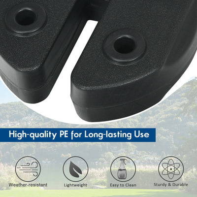 4Pcs 20Lbs Water Filled Weight Plates for Shade Umbrella