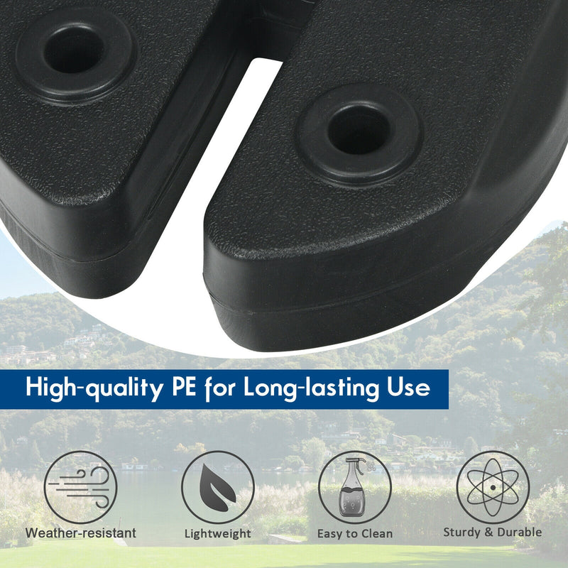 4Pcs 20Lbs Water Filled Weight Plates for Shade Umbrella