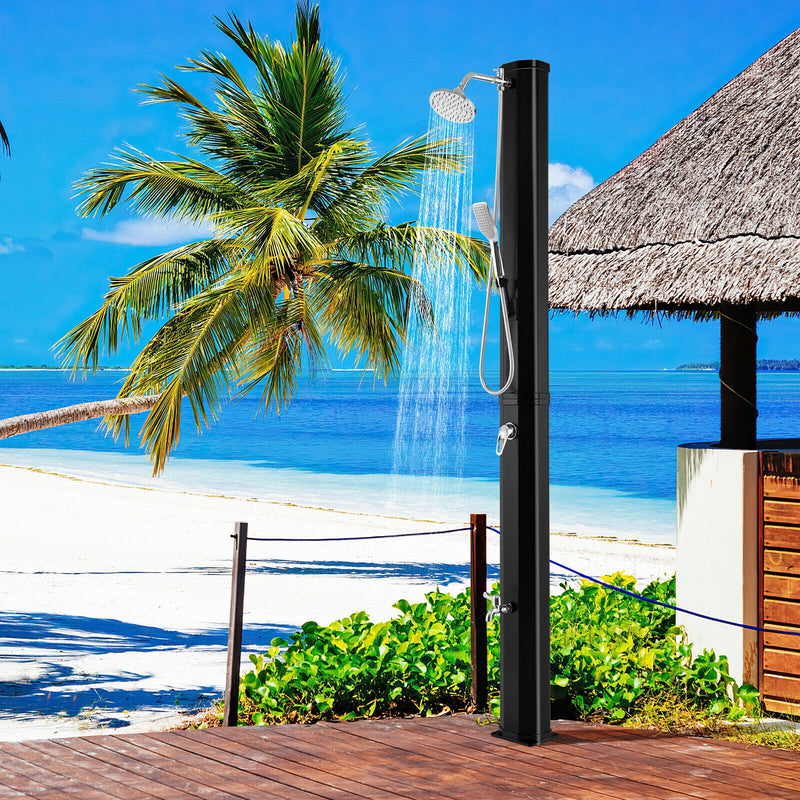 7.2 Feet 9.3 Gallon Solar Heated Shower with Hand and Foot Tap