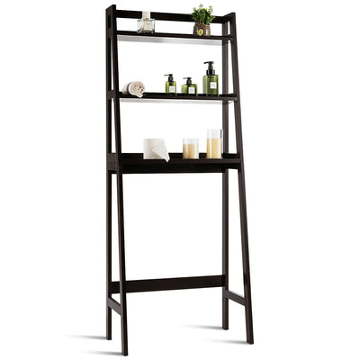 3-Shelf Over-The-Toilet Storage Organizer Rack-Brown