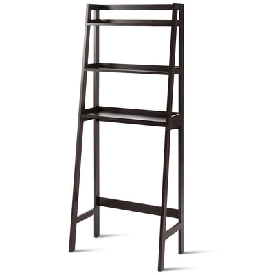 3-Shelf Over-The-Toilet Storage Organizer Rack-Brown