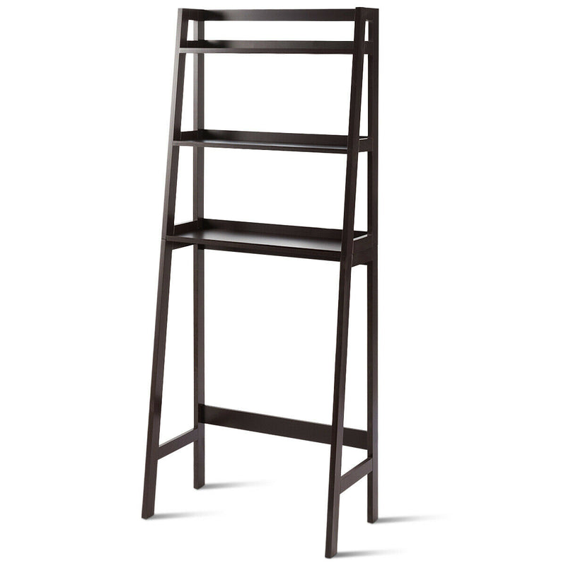 3-Shelf Over-The-Toilet Storage Organizer Rack-Brown