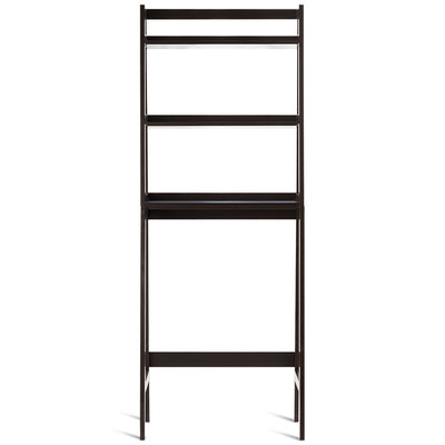 3-Shelf Over-The-Toilet Storage Organizer Rack-Brown