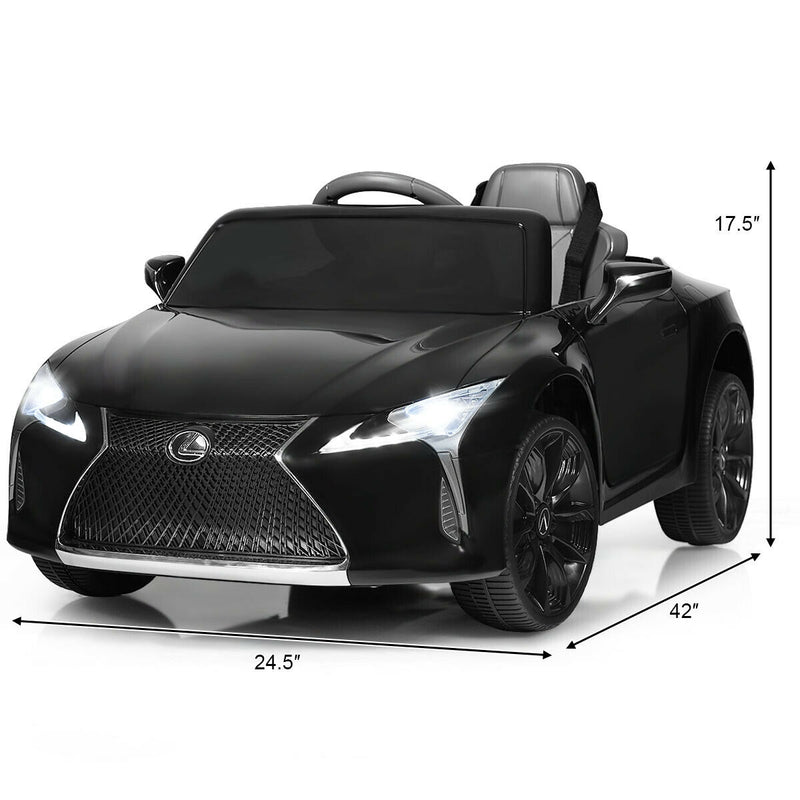 Lexus LC500 Licensed Kids 12V Ride Remote Control Electric Vehicle-Black