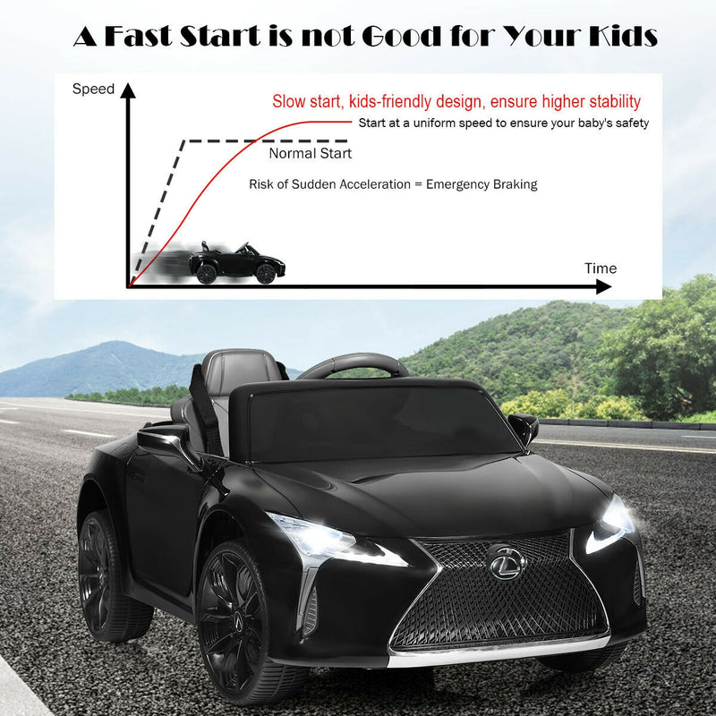 Lexus LC500 Licensed Kids 12V Ride Remote Control Electric Vehicle-Black