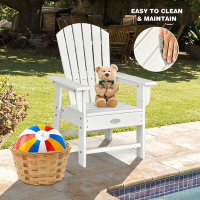 *Patio Kids' Adirondack Chair with Ergonomic Backrest - White