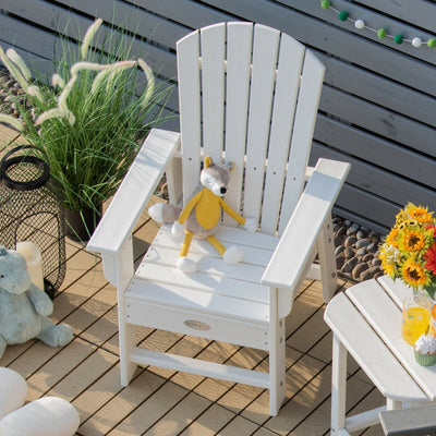 *Patio Kids' Adirondack Chair with Ergonomic Backrest - White