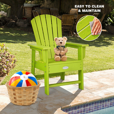 *Patio Kids' Adirondack Chair with Ergonomic Backrest - Green