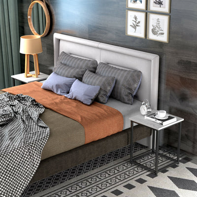 3-Piece Modern Faux Marble Coffee Table Set for Living Room-Natural
