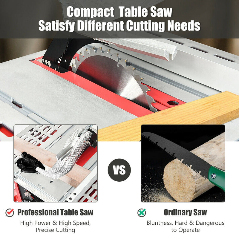 10 Inches Aluminum Tabletop Table Saw Electric Cutting Machine