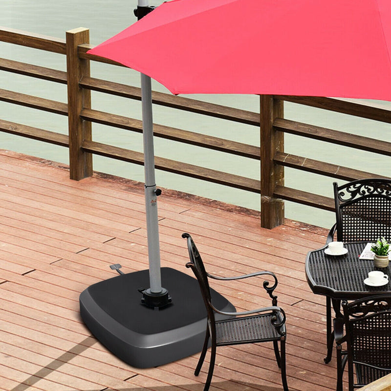 *Patio Cantilever Offset Umbrella Base with Wheels for Garden Poolside Deck