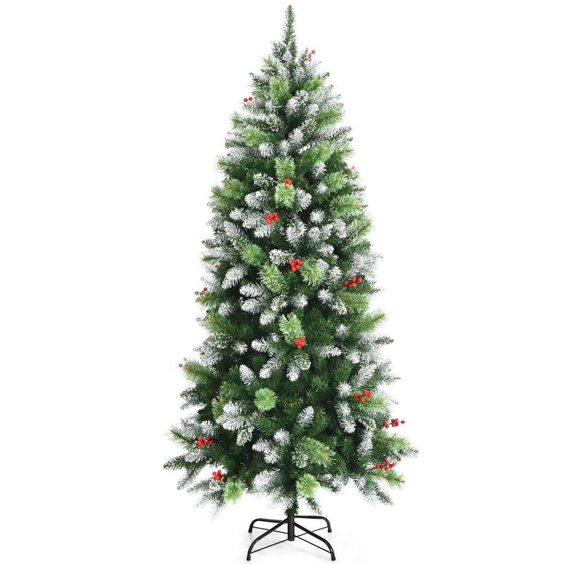 Snow Sprayed Christmas Tree for Holiday Festival Decoration-6&