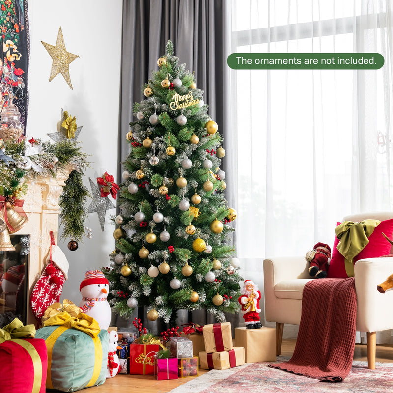 Snow Sprayed Christmas Tree for Holiday Festival Decoration-6&