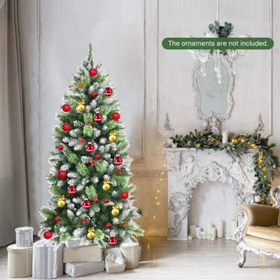 Snow Sprayed Christmas Tree for Holiday Festival Decoration-5'