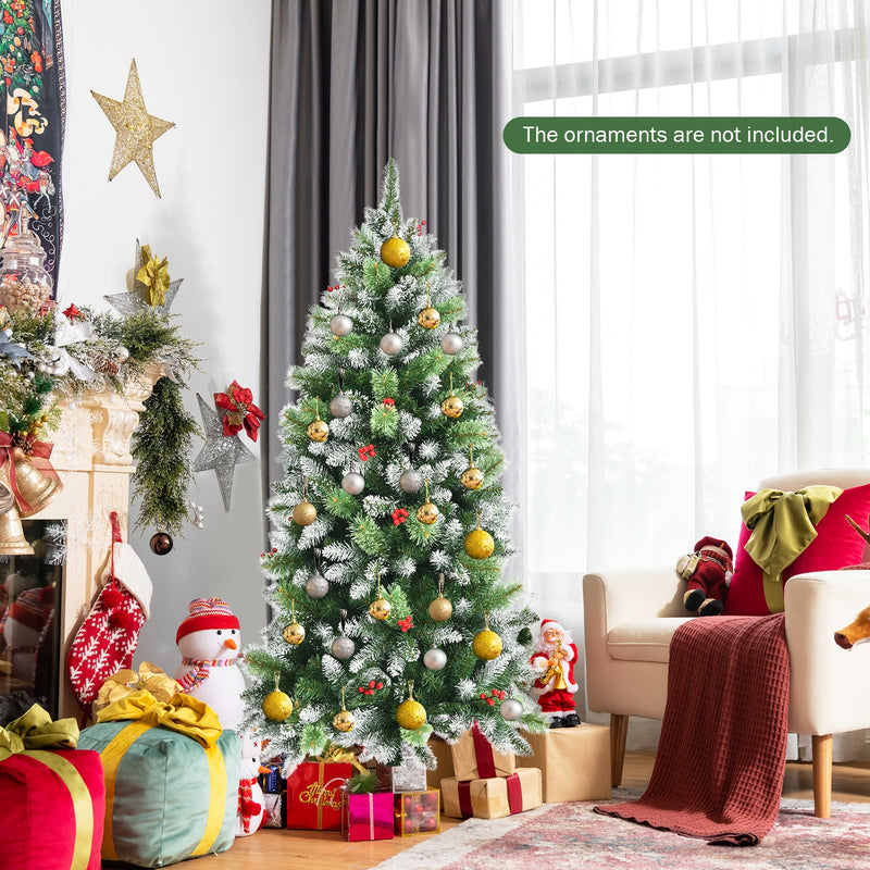 Snow Sprayed Christmas Tree for Holiday Festival Decoration-5&