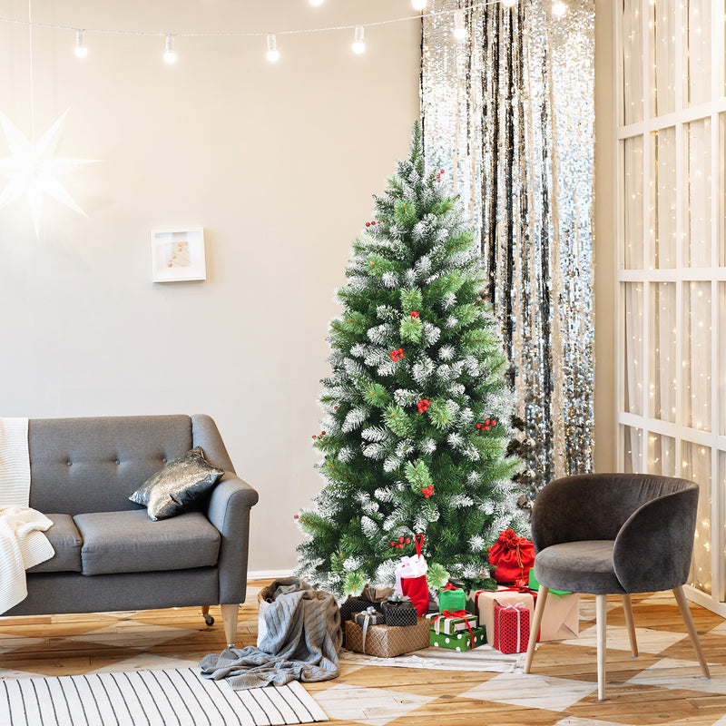 Snow Sprayed Christmas Tree for Holiday Festival Decoration-5&
