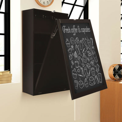 *Convertible Wall Mounted Table with A Chalkboard - Coffee