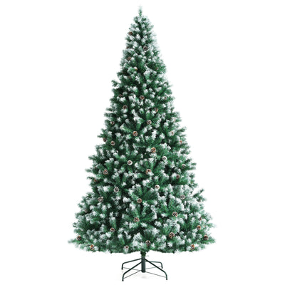 Artificial Snow Flocked Christmas Tree with Strobile