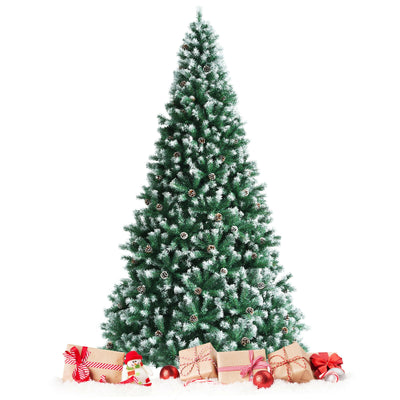 Artificial Snow Flocked Christmas Tree with Strobile
