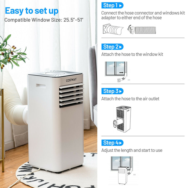 *Portable Air Conditioner 10000 BTU Evaporative Air Cooler Dehumidifier-White